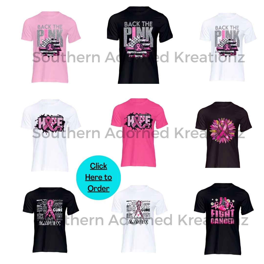 Southern Grace Creations Falcons Breast Cancer Tee