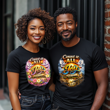 Load image into Gallery viewer, Count It ALL Joy Christian Graphic Tee — James 1:2–3 | Faith-Based Encouragement Shirt