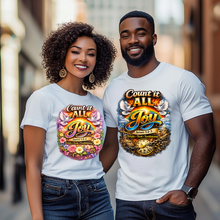 Load image into Gallery viewer, Count It ALL Joy Christian Graphic Tee — James 1:2–3 | Faith-Based Encouragement Shirt