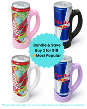 Load image into Gallery viewer, Slim Can Drink Holder with Handle | Fits Alani & Red Bull Energy Drinks