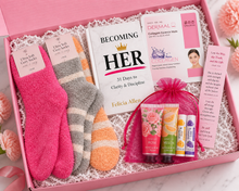 Load image into Gallery viewer, HER Reset Box š | Motherās Day Gift Set (Book + Self-Care + Cozy Socks)
