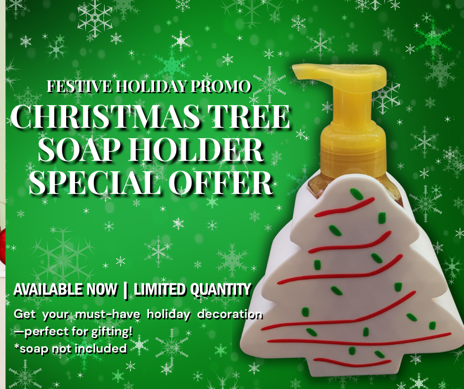 Christmas Tree Holiday Soap Holder – Fits Bath & Body Works Foaming Soaps