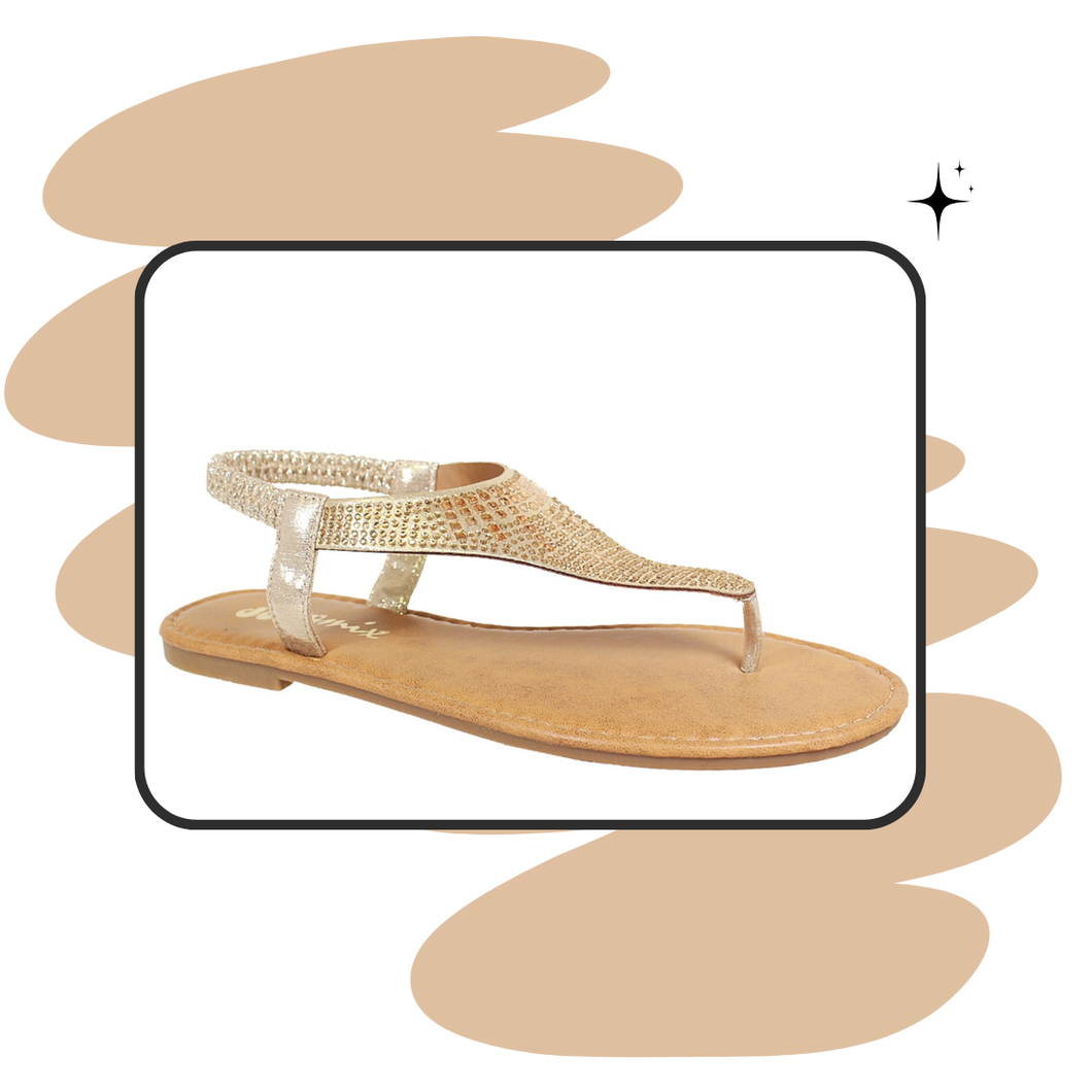 Gold Thong Sandal