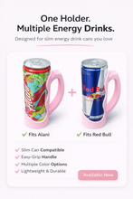 Load image into Gallery viewer, Slim Can Drink Holder with Handle | Fits Alani &amp; Red Bull Energy Drinks
