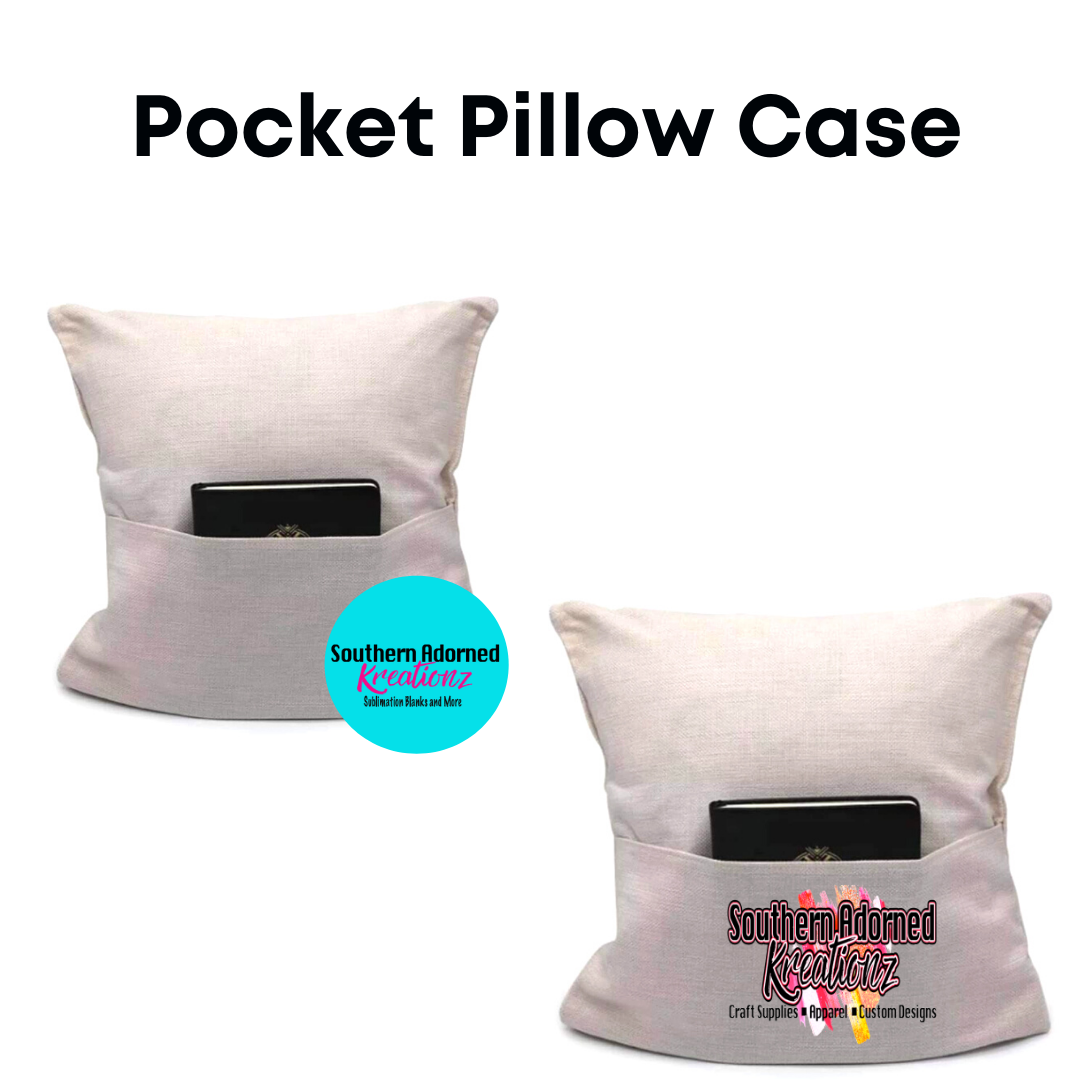 Sublimation Pocket Pillow Case Cover (no insert included) – Southern  Adorned Kreationz Blanks & More