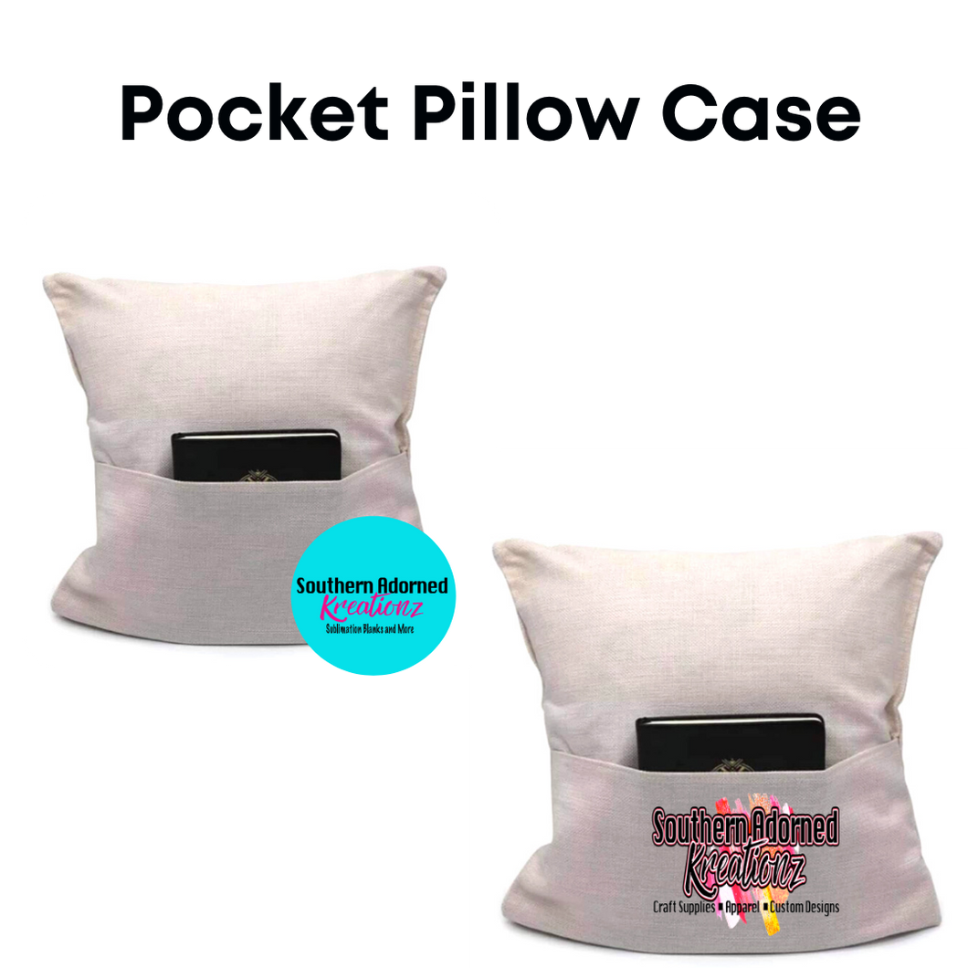 Sublimation Pocket Pillow Case Cover (no insert included) – Southern  Adorned Kreationz Blanks & More
